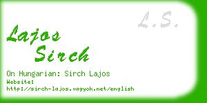 lajos sirch business card